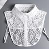 Fashion White Fake Collar Women Detachable Collars Black Woman False Collar Lace Removable Half Shirts Tie Top Collars Decor