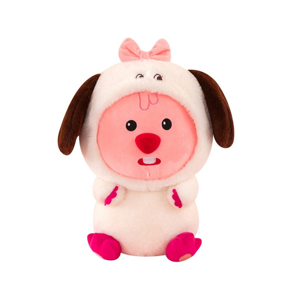 New Cute Plush Toy Turned Beaver Ruby Doll Cartoon Throw Pillow Birthday Gift Girl