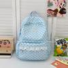 Schoolbag Korean Ins College Style Polka Dot High Value School Bag Middle School Student Girl Lace Backpack Travel Backpack