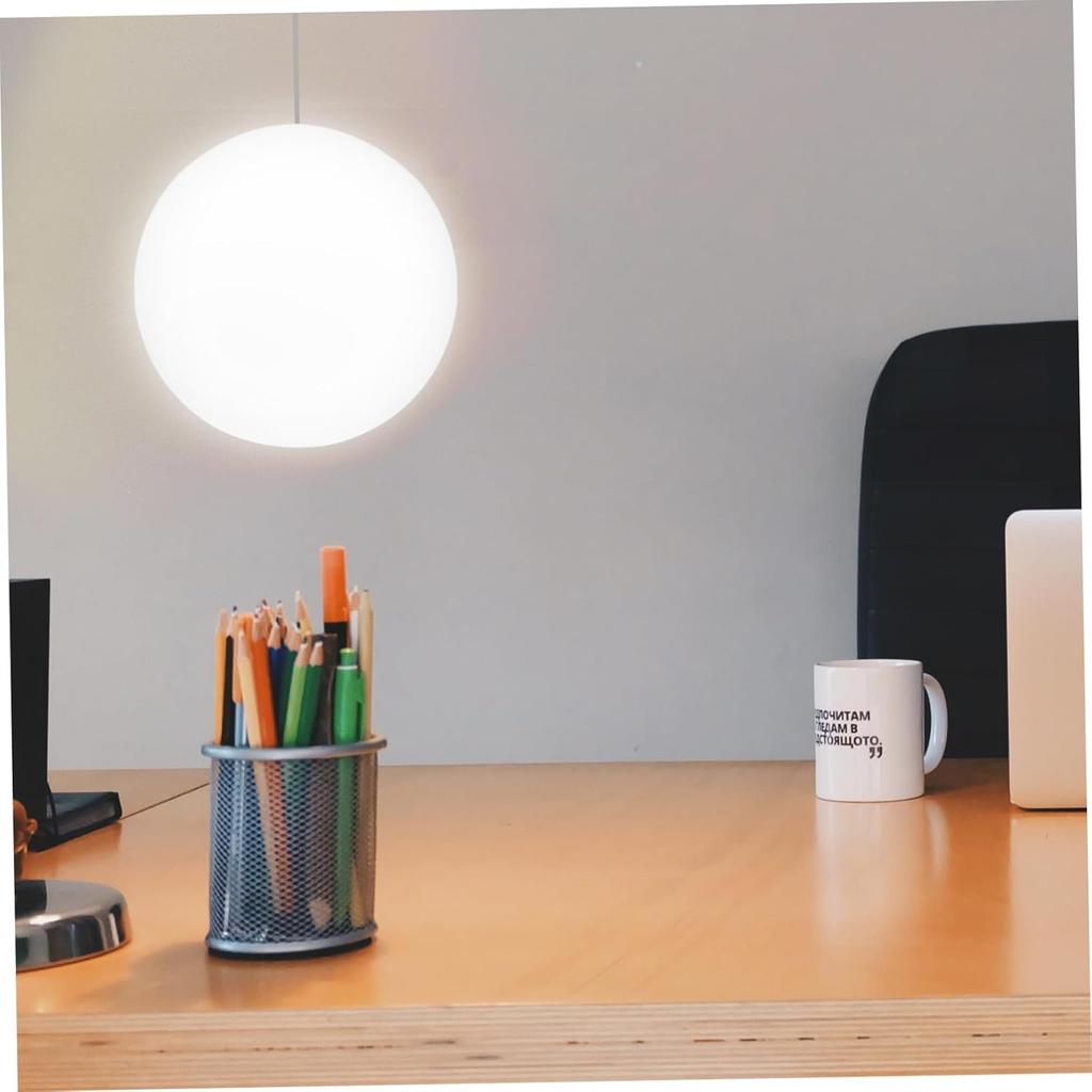 Vaguelly 6 Inch White Frosted Glass Globe Lamp Shade - Replacement Glass Globe Shade Cover, Round Ball Lamp Cover for Ceiling, Wall Fixtures