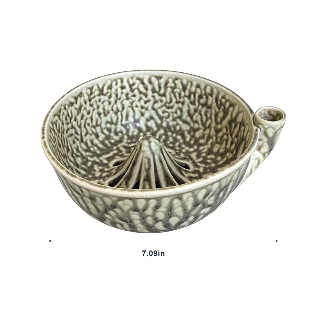 Ceramic Berry Rinse Bowl with Drainage Fruit Washer Spinner 360 Degree Rotating for Home Kitchen Cleaning Berries Vegetables