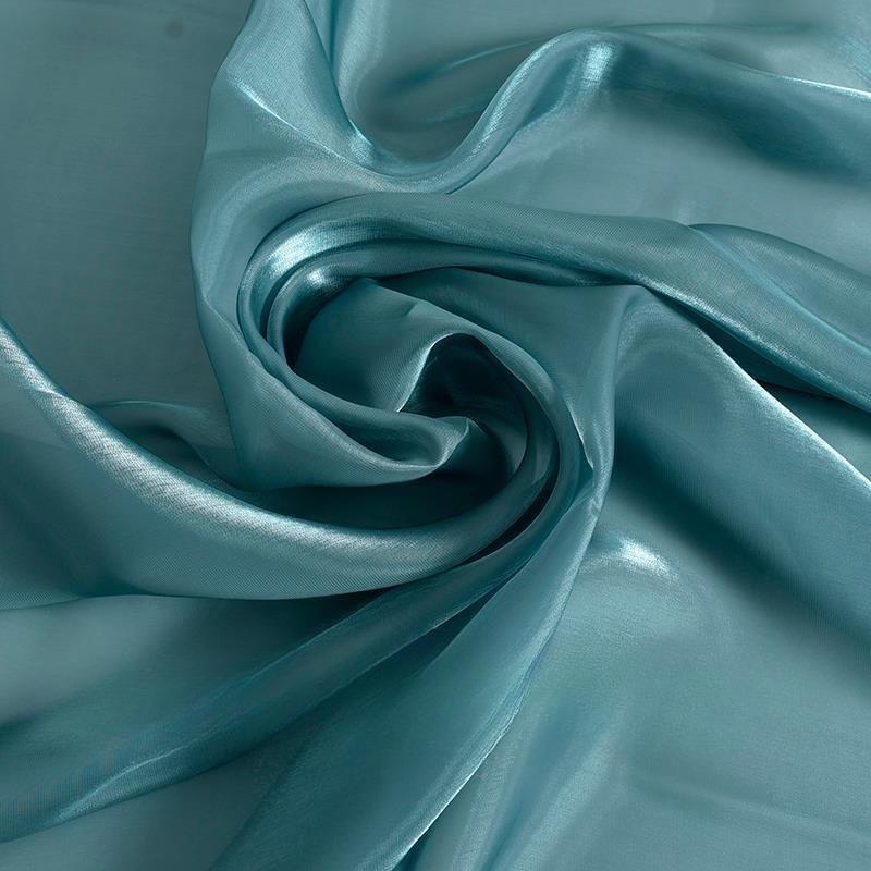 Shimmering satin encrypted solid color organza fabric suitable for wedding dresses formal gowns and designer clothing fabrics