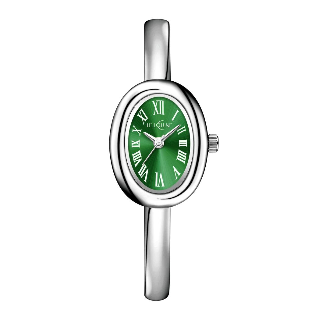 Orologio Bracciale Heloiune Orologio al Quarzo Quadrante Piccolo Alta Gamma Scala Romana Ovale Orologio da Donna