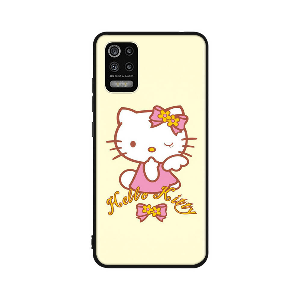 KT62 Cute Hello Kitty Case for Samsung A04 A14 A23 A34 A54 M23 M33 M52 M53 Realme 10 9 C30S C35 C55 VIVO Y02S Y21 Y33S Y51 X80 Pro Clear Cover