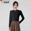 Women's Thickened German Velvet Half-High Neck Long-Sleeve Base Layer Top