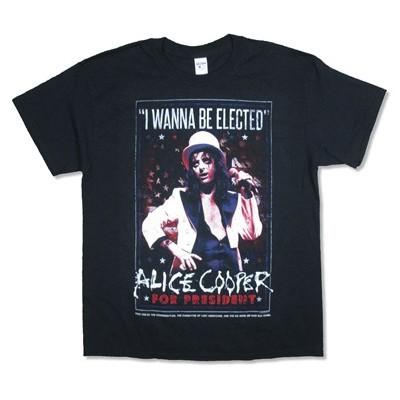 Men s Alice Cooper I Wanna Be Elected 2016 Tour T-shirt Small Black S