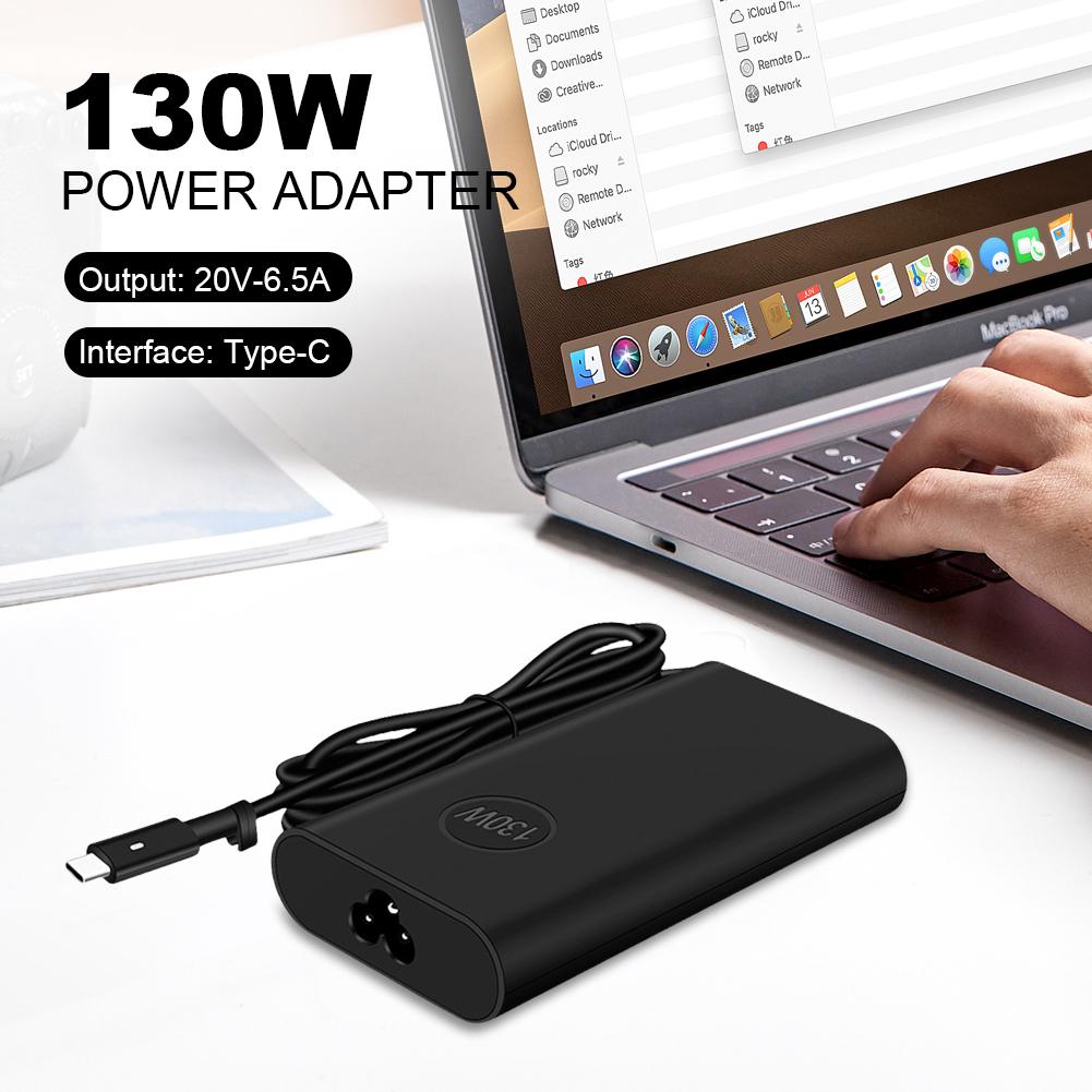 130W USB-C Typ C Laptop-Adapter 20V 6.5A AC Laptop-Adapter für Dell XPS 15 9500 9510 9520 für Dell XPS 17 9700 9710 9720 9730