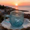 Gradient Color Ocean Theme Mug Hand-blown Sunset Mug Tea Cup Sea Glass Mug  Home