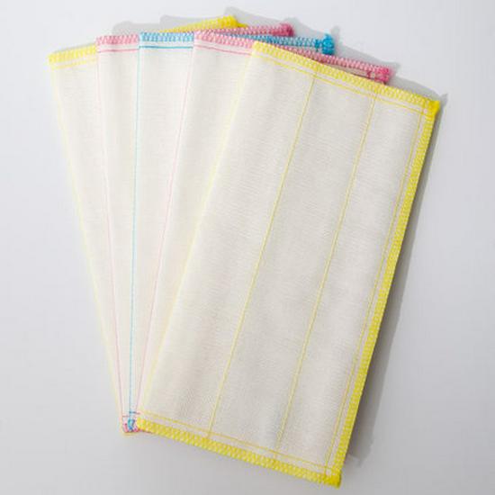 Miao Jie 5-Piece Magic Cloth: 8-Layer Plant Fiber, Stain Removal, Wear-Resistant, Oil-Repellent, Water-Absorbing.