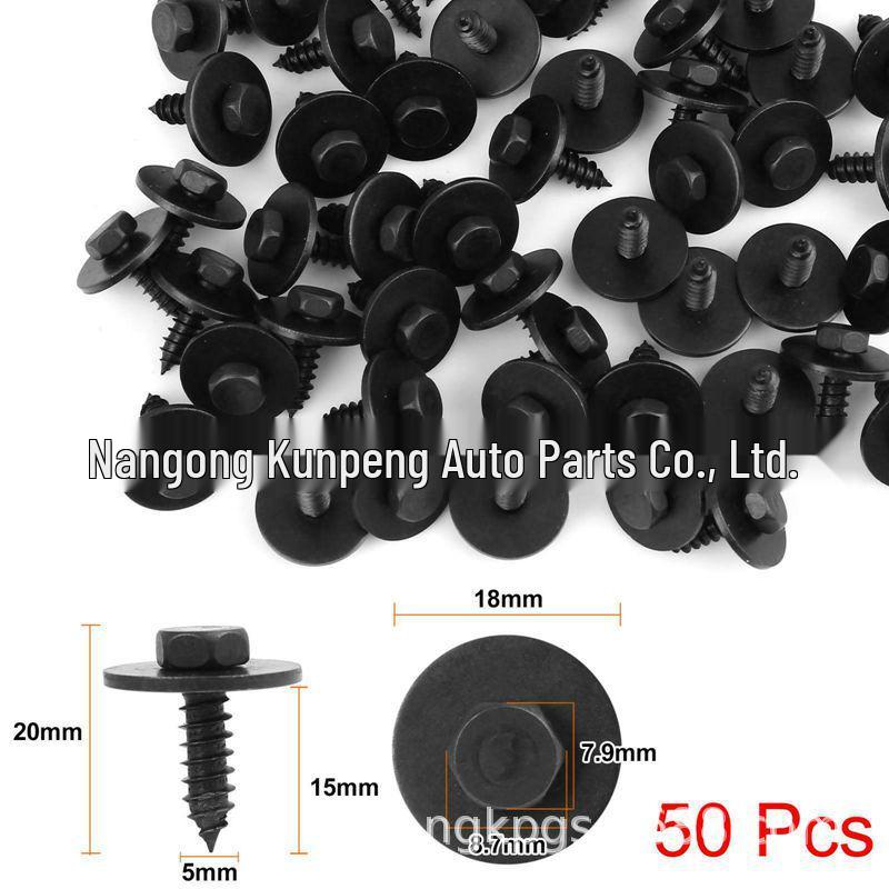 50Pcs Fastening Screws Bolts for BMW/Mercedes-Benz Fender Liner Under Cover 07147129160.