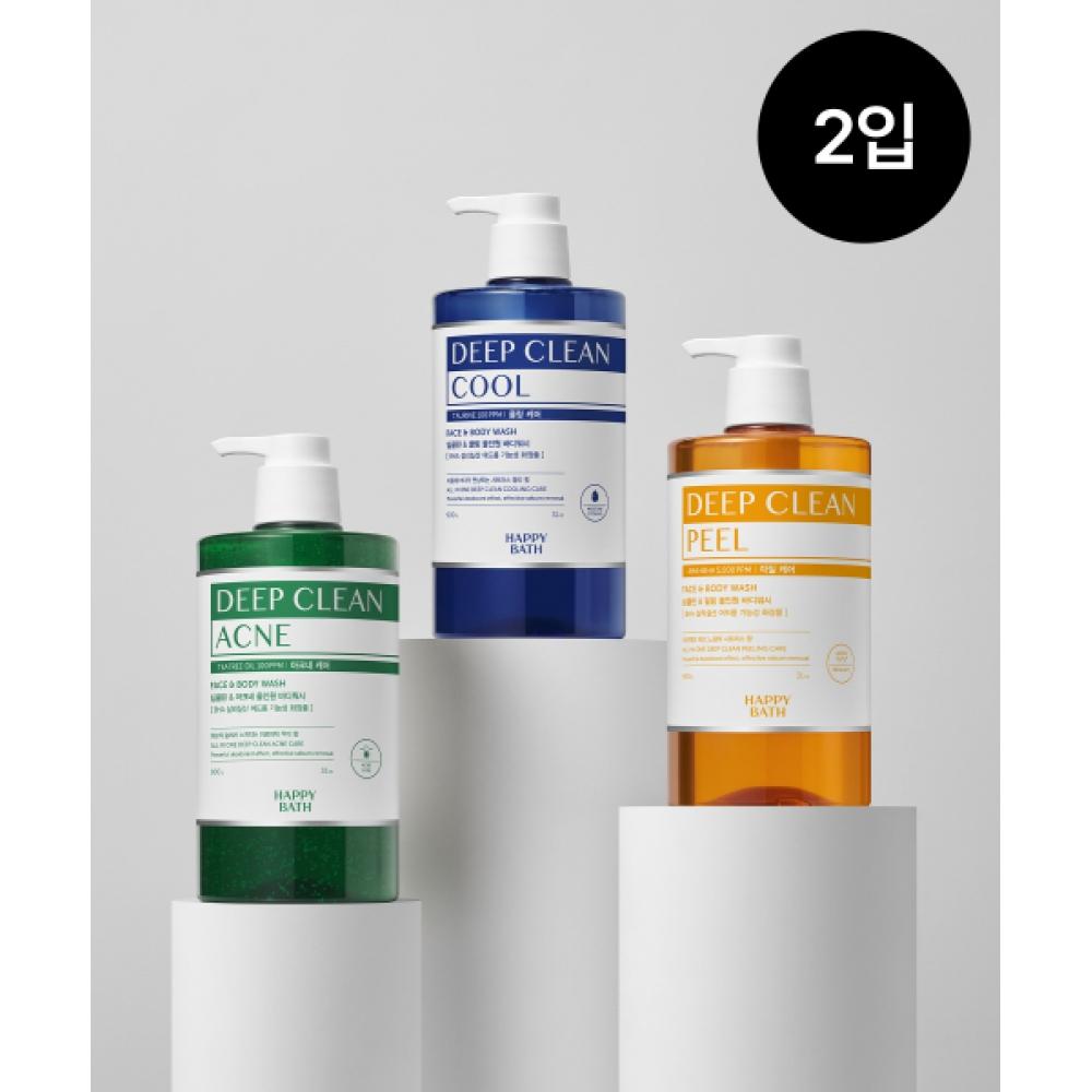Happybath Deep Clean Body Wash 900g 2 Pack 06 Ahabaha x1+Taurine x1