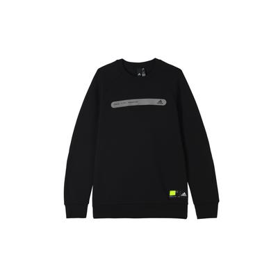 Trainings-Sweatshirt mit reflektierendem Logo-Print Herren Oberteile Schwarz GP0995