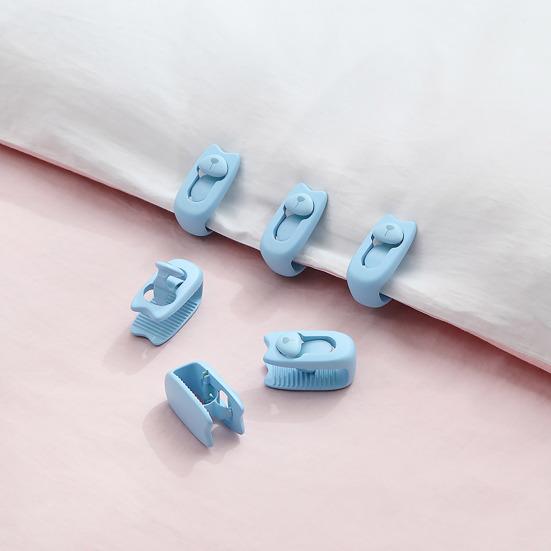 6Pcs Cute Bear Quilt Holder Clip Needleless & Seamless Fastener for Duvet Firmly Prevent Slip Universal Bed Sheet Clips Non-slip Blanket Fixed Buckles