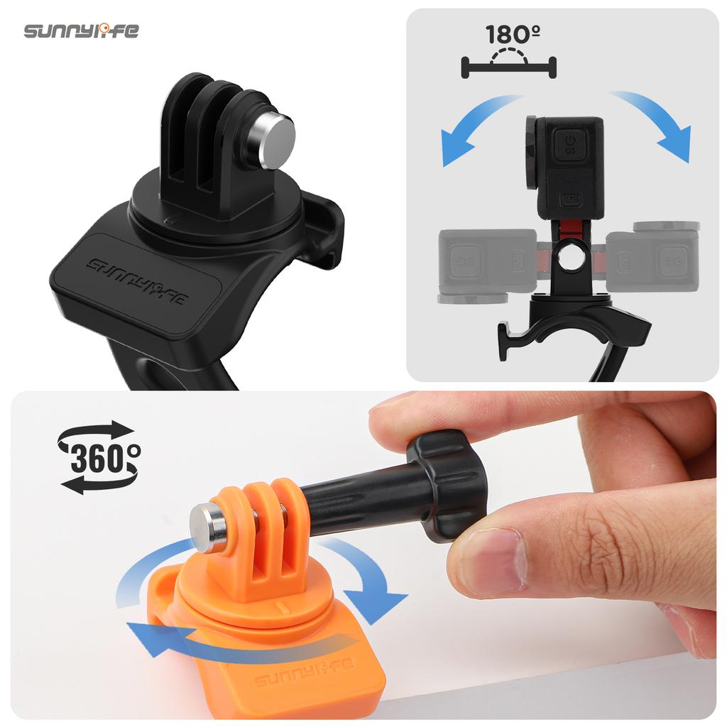 Flexible Silicone Mount for DJI Pocket 3/Osmo Action 5 Pro/4/3/Insta360 Ace Pro 13 - Adjustable Strap Bracket with Secure Clamp,