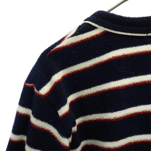 BEAMS HEART Bordür Uzun kollu Havlu yüzey hırka M Lacivert sistem Erkek Kullanılmış