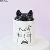 Cute Black Cat Decorative Jar and Lids Dressing Table Ring Necklace Jewelry Box Cosmetic Jar Ceramic Candy Pots Aroma Can