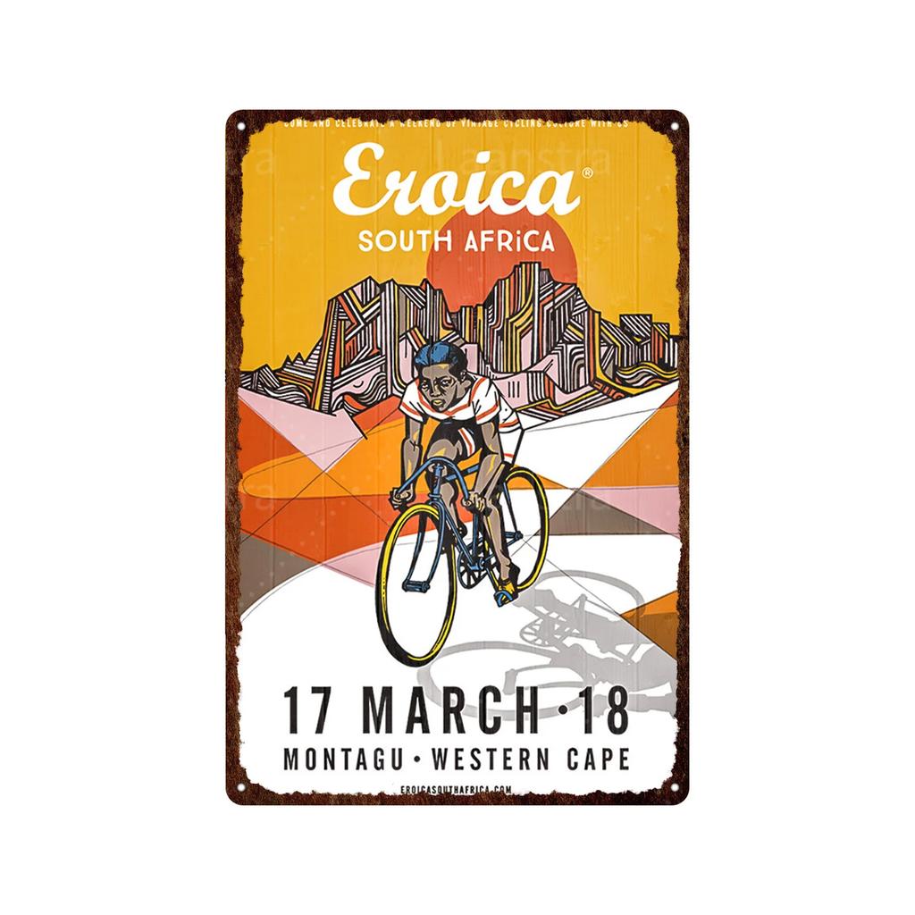 Mountain Bike Vintage Poster Landscape Metal Plate Plaque Wall Decor Iron Retro Posters Man Cave Bar Club Decoration Artwork