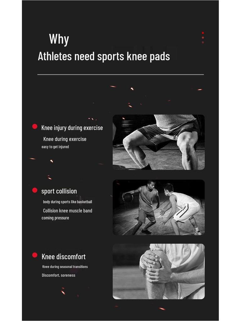 Silicone Spring Support Knee Pad for Sports: Cycling, Basketball, Mountaineering, Running, Fitness