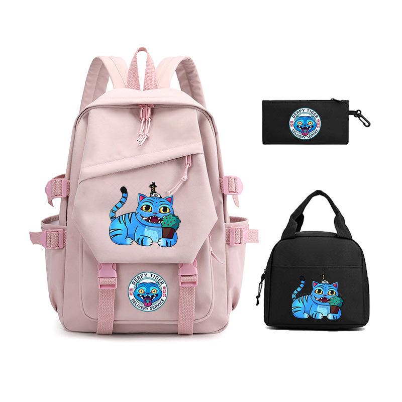 Demon Hunter Girl Group has the same peripheral cartoon printing children's backpack lightweight primary and secondary school schoolbag