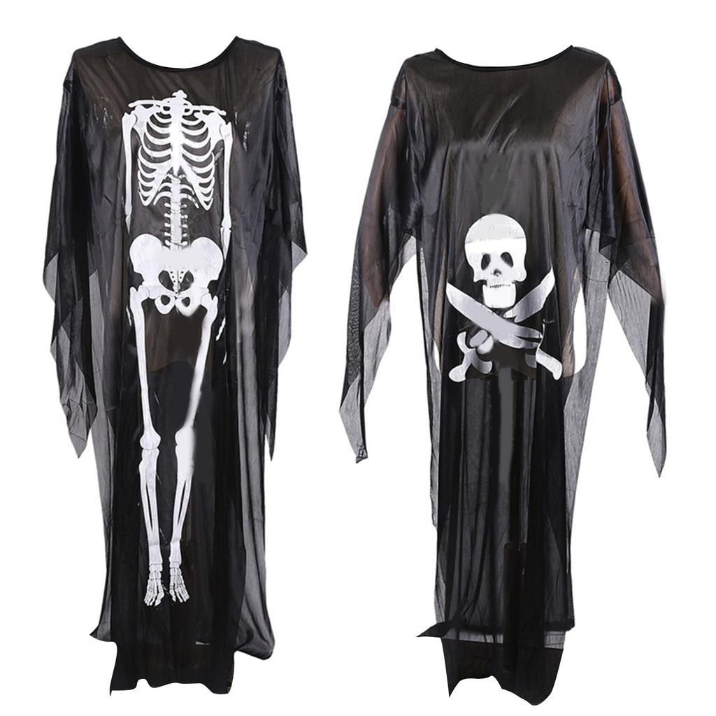 Mesh Skeleton Poncho Scary Skull Bone Cape Halloween Skeleton Costume Halloween Cosplay Costume Halloween Poncho