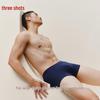 THREEGUN Men's 7A Antibacterial Xinjiang Cotton Boxer Briefs 3-Pack
