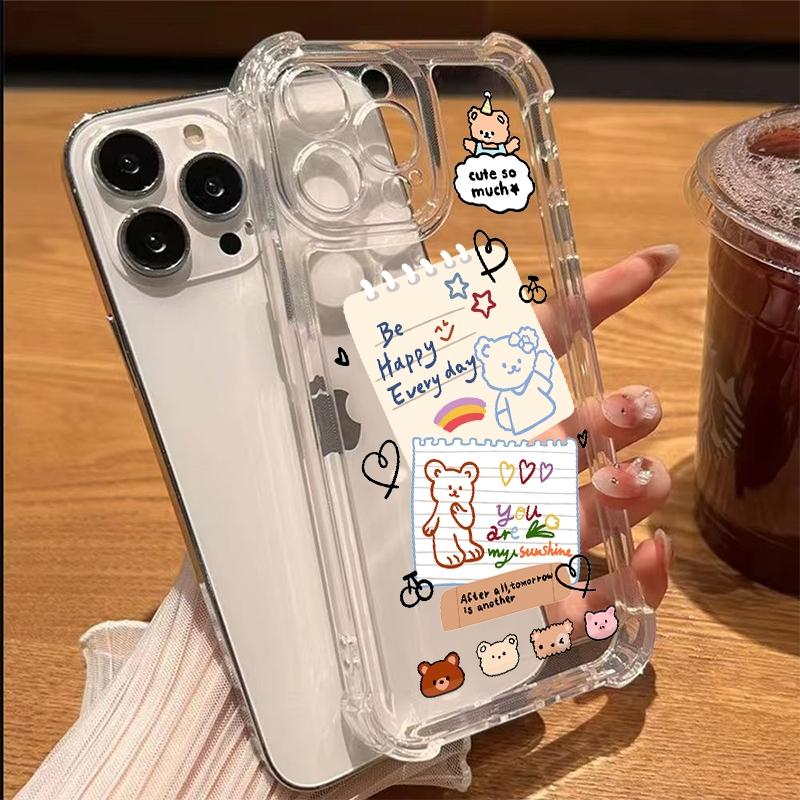 Transparent Creative Patterns Phone Case For Samsung Galaxy S25 FE S24 S23 S22 Ultra S21 Plus A26 A25 A24 A17 A36 A56 A16 Cover