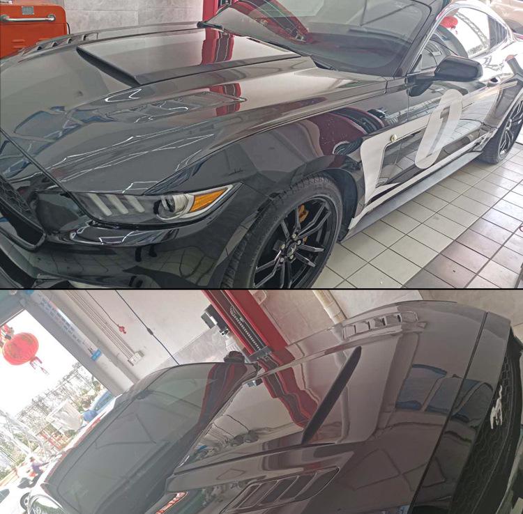 Carbon Fiber Vented Hood for 15-17 Ford Mustang Roush