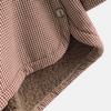 Women Winter Warm Outwear Lattice Printing Hooded Pockets Oversize Hasp Coats