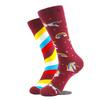 AB Professional Design Funny Socks Men Happy Animal Music Beer Skarpetki Sokken Hip Hop Big Size Meias Skateboard Divertidos