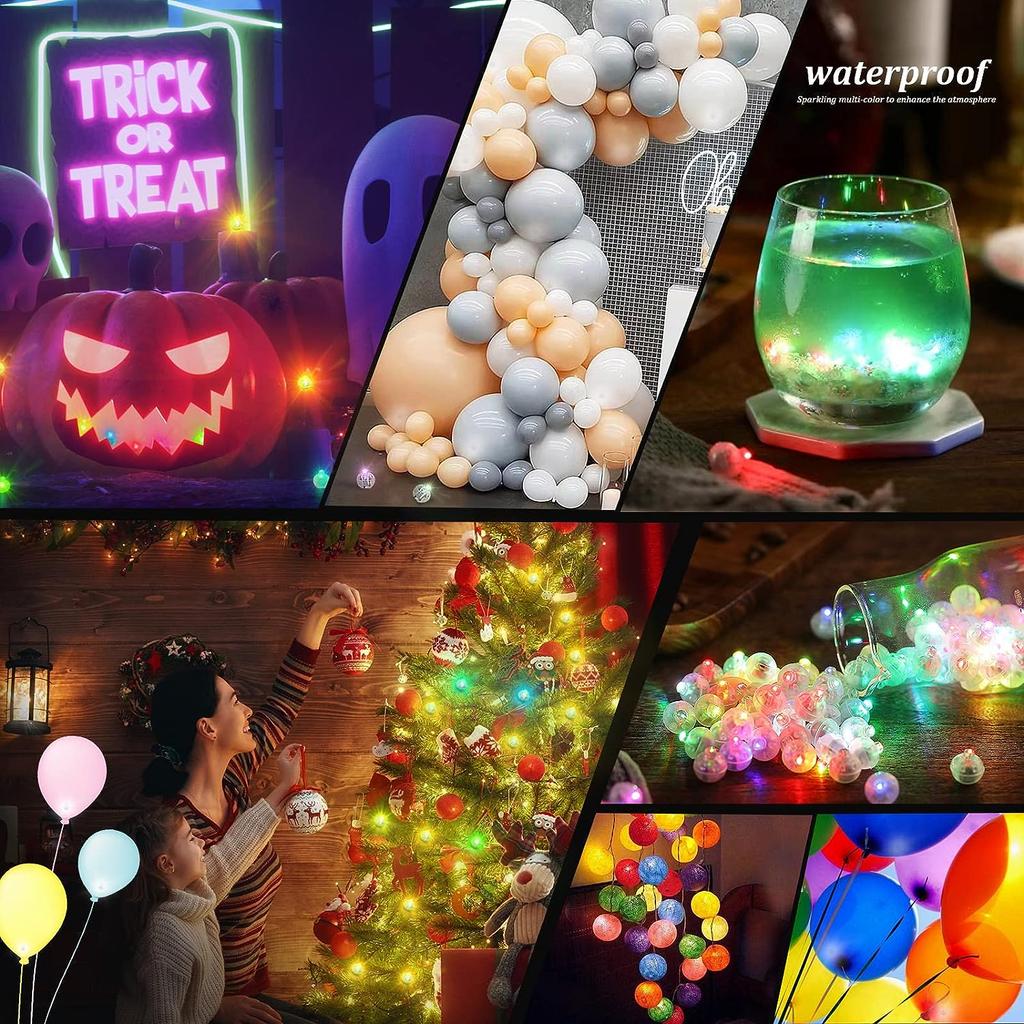 Mini LED Balloon Light Waterproof Flash Tumbler Ball Lamp Glow LED Lamp for Lantern Wedding Birthday Christmas Party Decoration