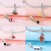 Santa Claus Christmas Tree Sleigh Gingerbread Man Beads Copper Charms Pendant Fit Women Diy Original Bracelet Jewelry Gift