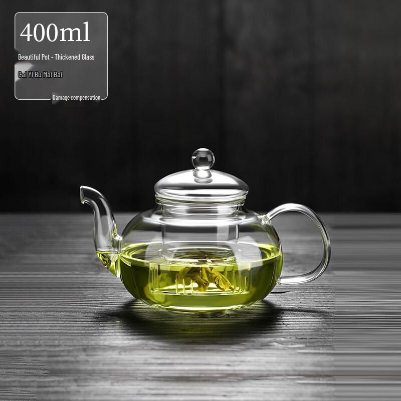 ZISIZ High Heat Resistant Thickened Glass Stovetop Teapot