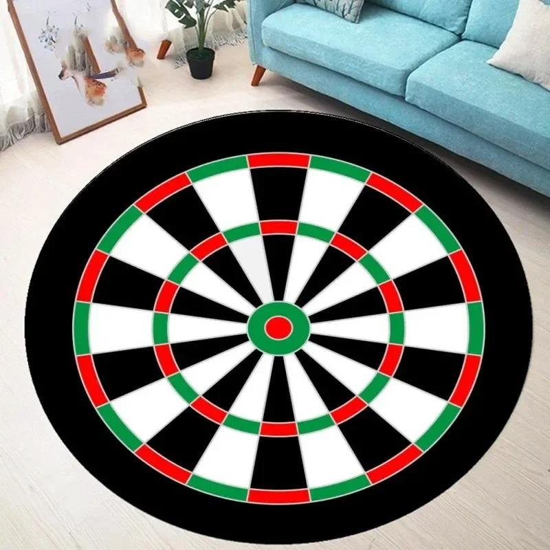 Dartboard Pattern Round Non-slip Rug  Bullseye Round Rug  Youth Bedroom and Living Room Chair Cushion Stylish Home Decor Rug