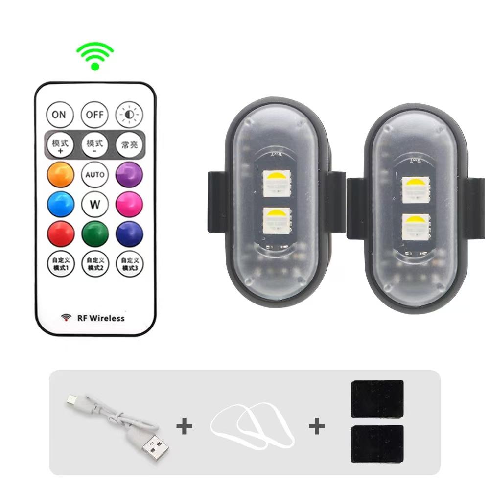 1-10PCS 8 Color Drone Strobe Light LED Warning Strobe Light Vibration Induction with Control for Motorcycle Signal Lamp