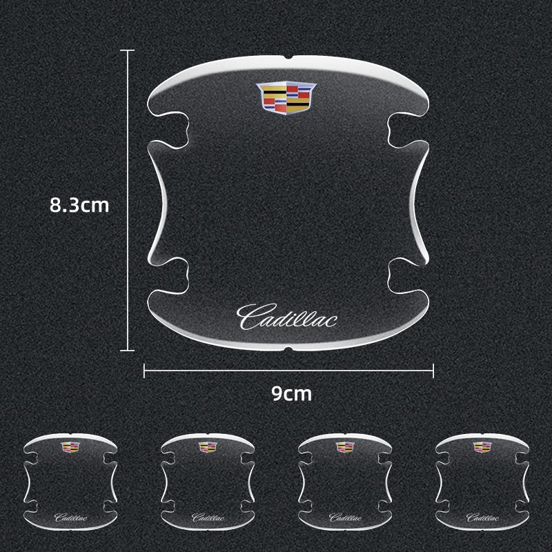 4Pcs Transparent Car Door Handle Bowl Protector Film Anti-Scratch Sticker For Cadillac XT4 XT6 CTS DTS STS XTS ATS BLS SLS CT5