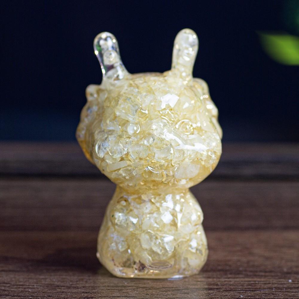 Crystal Resin Animal Figurine With Colorful Shells For Home Decor And Gift Giving