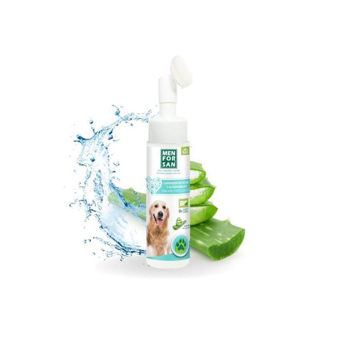 Nettoyant pour Pieds et Coussinets - MENFORSAN - Mousse Aloe Vera 100% Naturel - 200 ML - Hypoallergénique