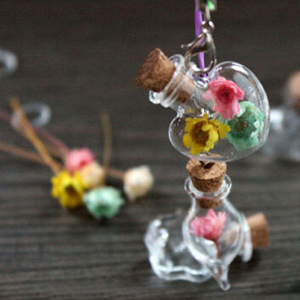 5Pcs Cork Stopper Small Empty Glass Bottle Tiny Glass Jars With Cork Decorative Wish Glass Jars Wedding Holiday Mini Containers