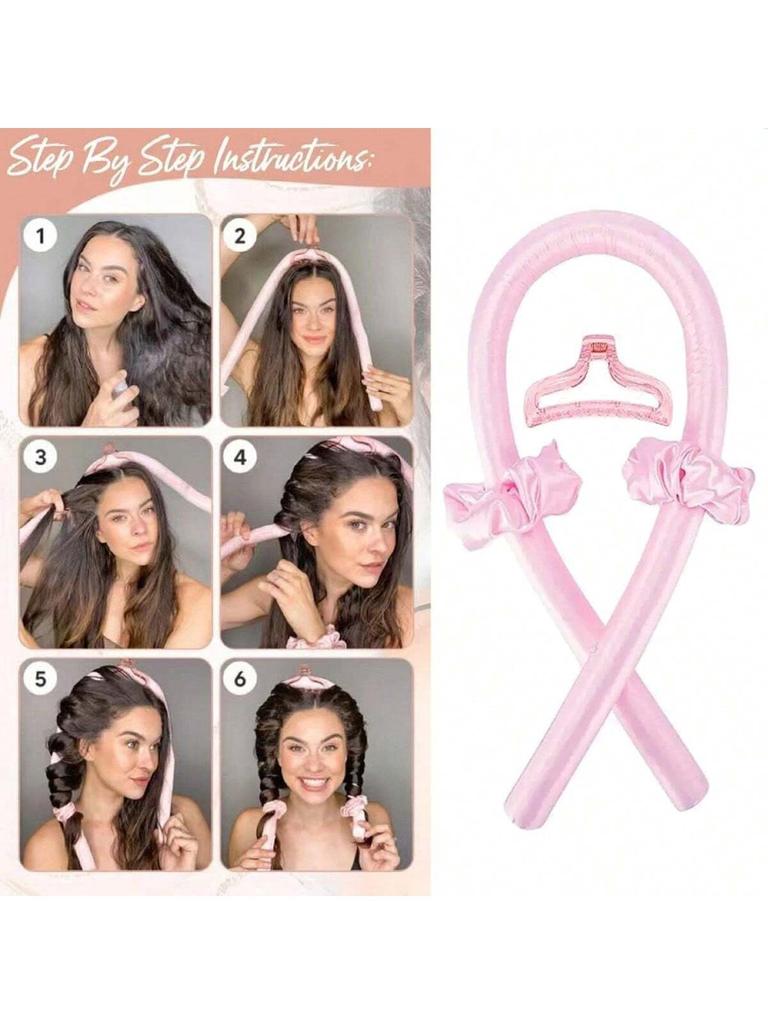 4/6/13PCS Styling Kit -Heatless Silk Curler with Sleeping Mask and Shower Cap for Women and Girls Beauty Kit for Travel and Home