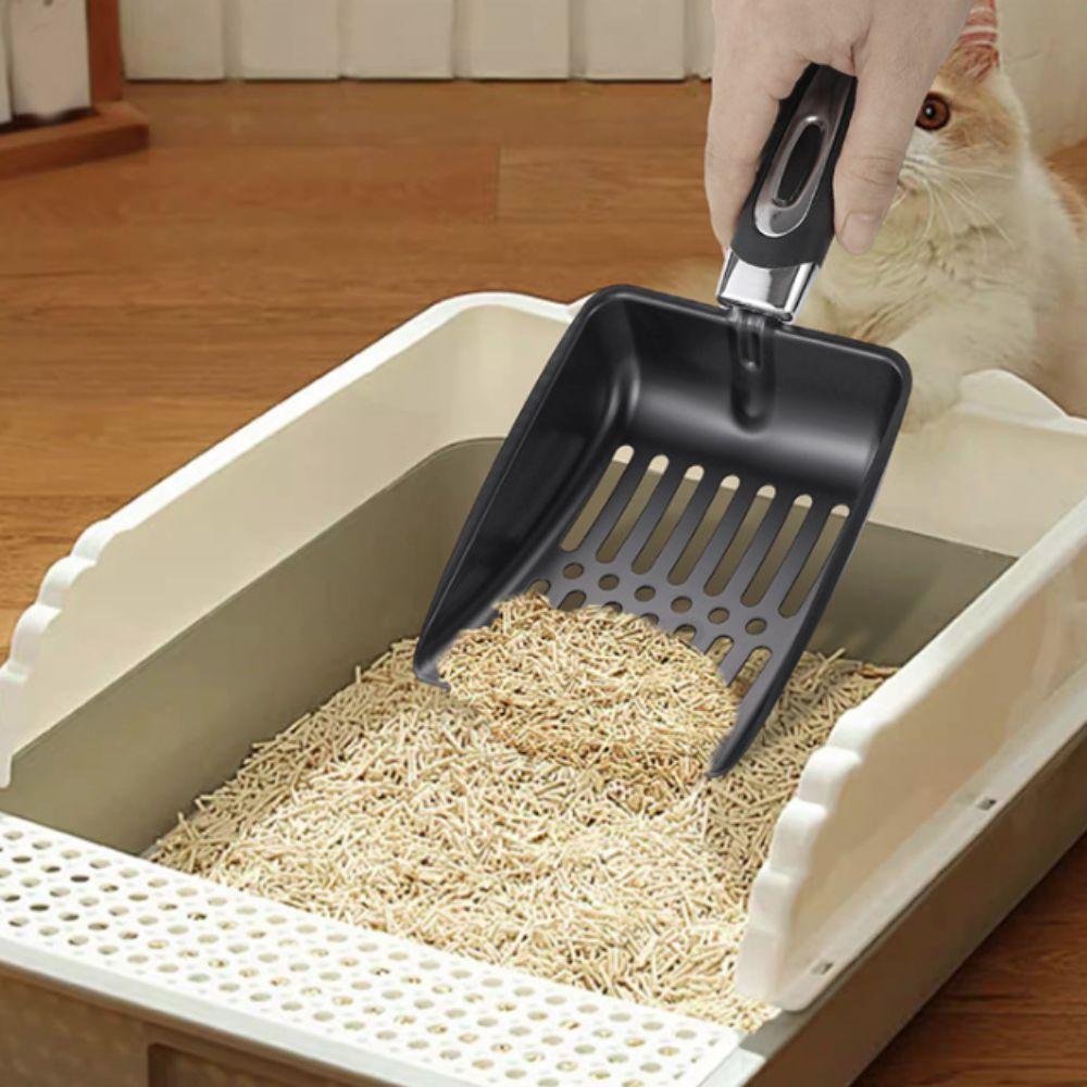 

Hollow Design Cat Litter Scoop Stainless Steel Pet Poop Shovel Pets Litter Shovel Cat Sand срібний
