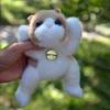 L18Cm Cute Kitten Plush Toy Yellow Male Kitten Shoulder-Resting Style Birthday Gift