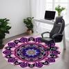 1pc Mandala Artwork Carpet, Round Non Slip Durable Large Size Office Carpet, Suitable for Office