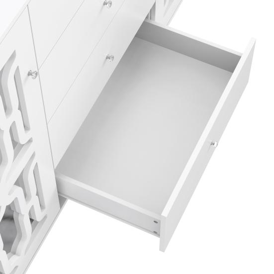 Kitchen Sideboard Multilayer Compartment Locker Mirror Surface Cabinet Door Modern Furniture MDF Bedroom Living Room Floor Cabinet Household Supplies