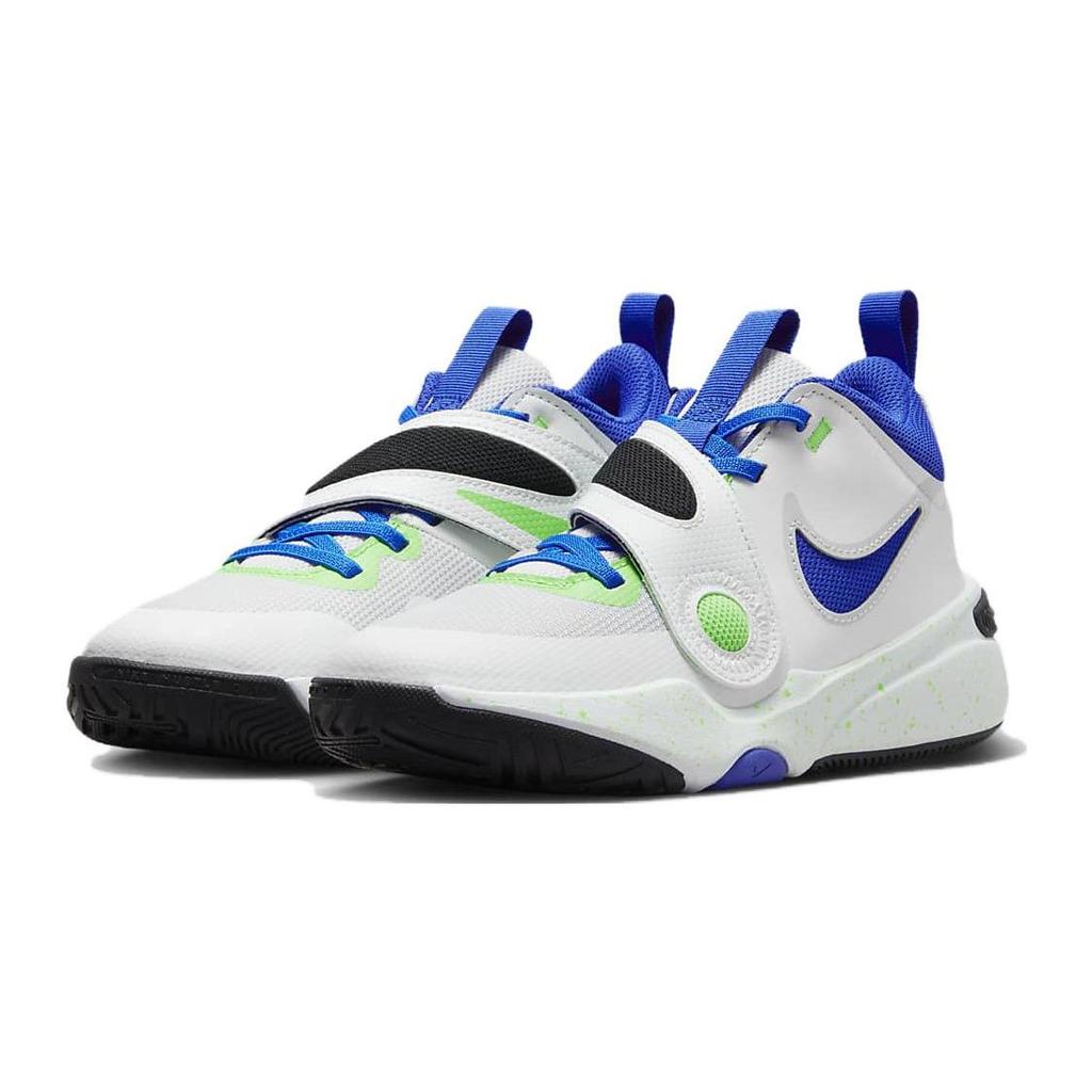 Nike Team Hustle D11 GS Green Strike Racer Blue Kids Sneakers White Summit-White Pure-Platinum DV8996-101