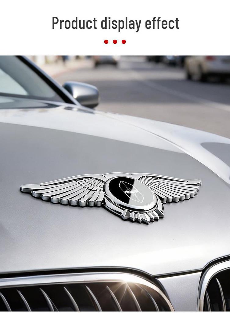 Emblemat na maskę samochodu Hongqi S9/S9T: Dekoracyjna naklejka ze skrzydłami 3D