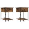 Nightstand Set 2 Pcs Smoked Oak 42 X 41 X 56 Cm