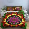 Vibrant Floral Kaleidoscope. Bedding Sets Duvet Covers Pillowcases(1* Duvet Cover 2* Pillowcases Without Duvet Insert)