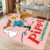 Pippi'S Adventures Pink Land Carpet For Playroom Bedroom Living Room Sofa Home Decorkids Game Area Rug Nonslip Floor Mat