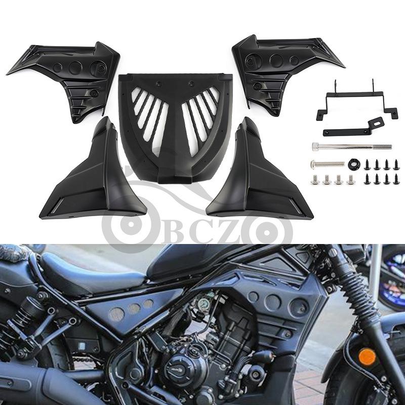 Rebel CMX300 Matte Black Engine Fairing Spoiler Guard Set (5-Piece, 2017-2023)