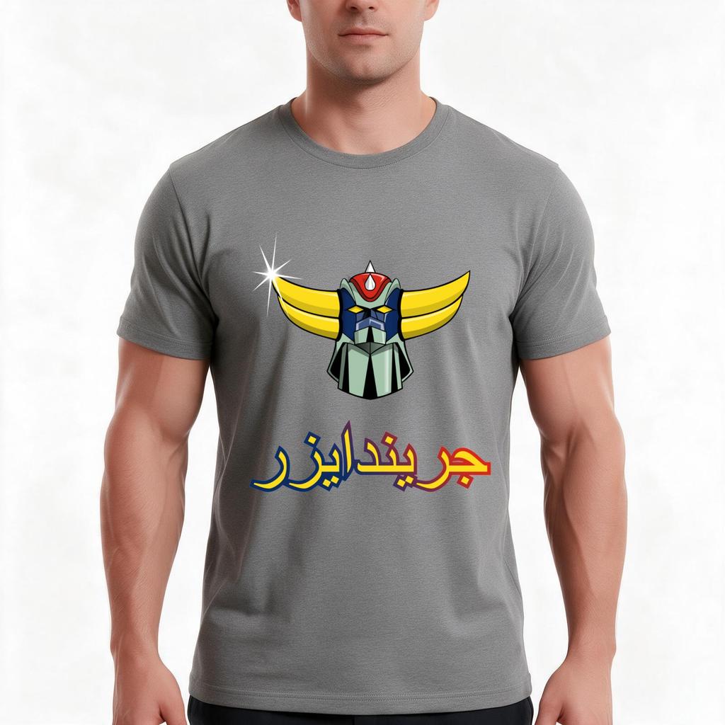 Grendizer Tshirt Summer Casual Cotton Tee Oversized Streetwear Tops Vintage Graphic Print Loose Fit Short Sleeve